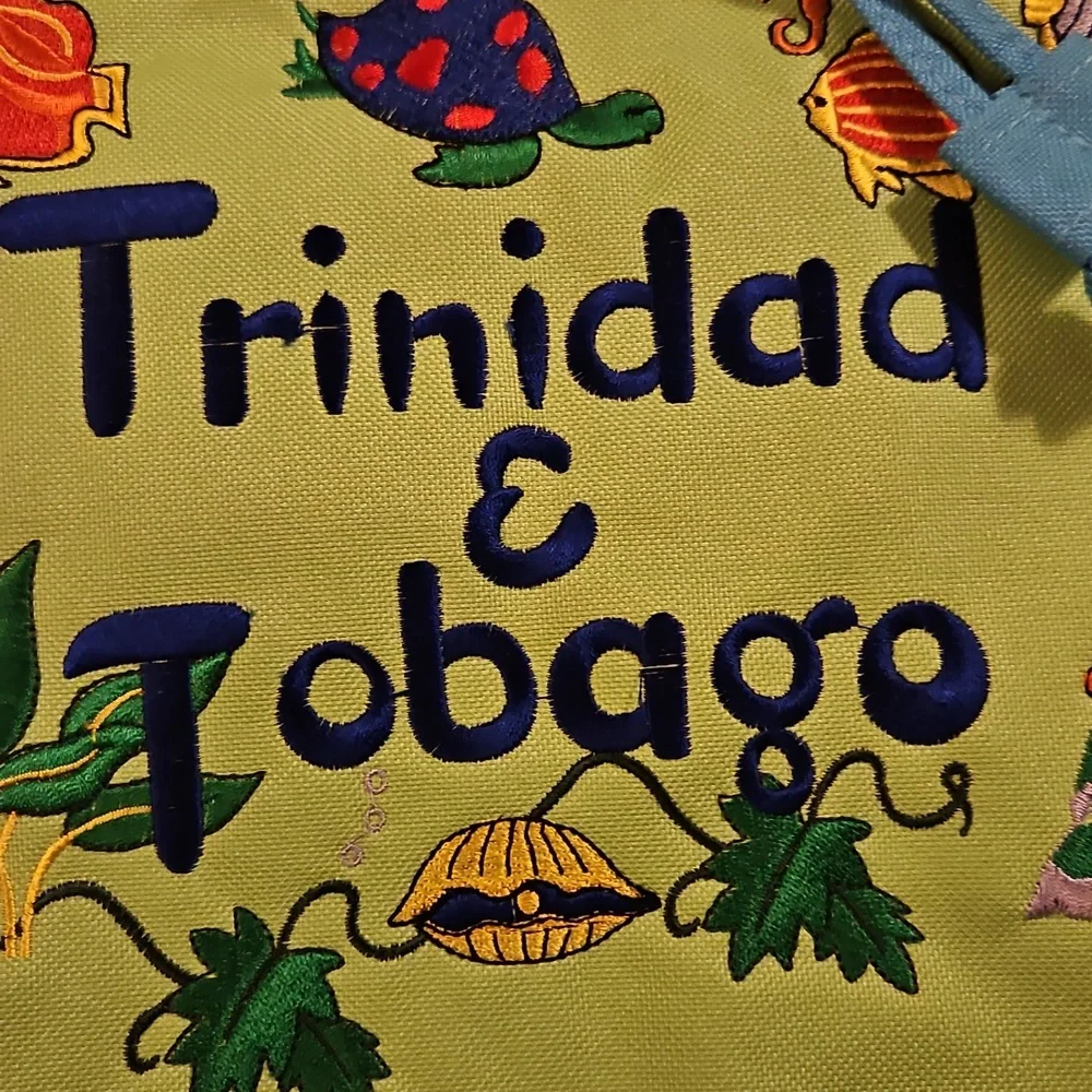 Trinidad & Tobago Green Drawstring Bag New Fish Tropical Backpack - Picture 2 of 8